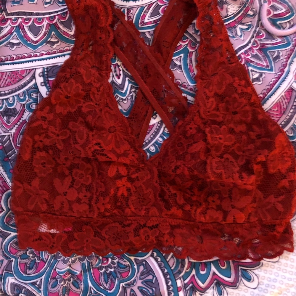 No Boundaries Rust Color Lace Bralette